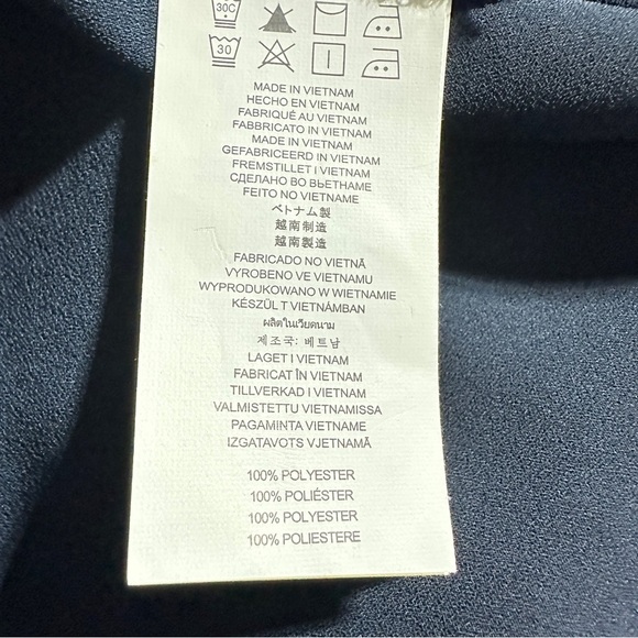 MICHAEL Michael Kors Navy Blue Zip-Front Blouse – Size Small - Picture 5 of 5